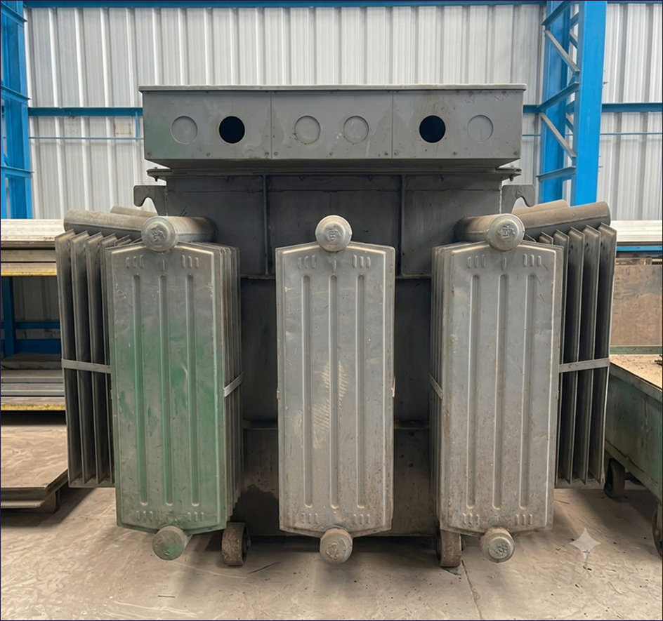 Fabricated transformer tank with radiators